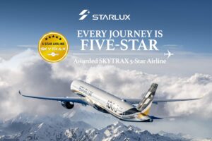 STARLUX Airlines ตอกย้ำมาตรฐานสายการบินระดับโลก คว้า SKYTRAX 5 ดาว 2 ปีซ้อน พร้อมเปิดเส้นทางใหม่ “ปราก” และยกระดับประสบการณ์ไลฟ์สไตล์เหนือระดับผ่านแคมเปญ SNOOPY และเครื่องบินผลงานศิลปะลอยฟ้า STARLUX AIRSORAYAMA