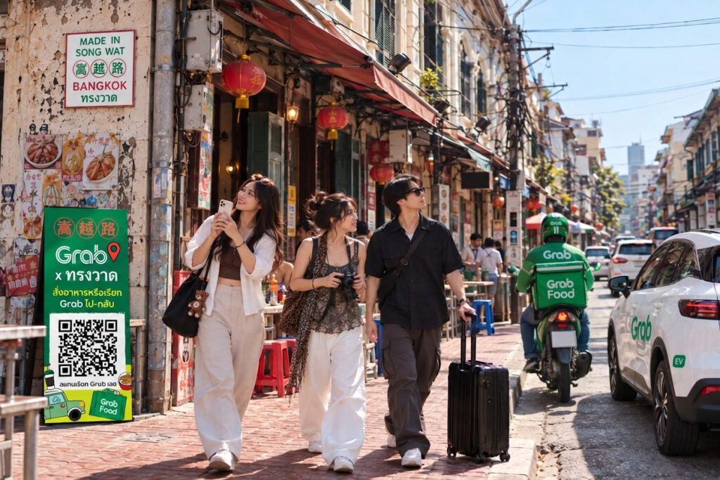 แกร็บ เผยยอดเรียกรถ นทท.จีน 9 เดือนโตกว่า 75% หนุน ททท. ส่งเสริมโครงการ Nihao Month รับ Golden Week “ทรงวาด-คลองบางหลวง” ขึ้นแท่นจุดเช็กอินมาแรง “บรรทัดทอง” กลับมาครองใจสายกิน
